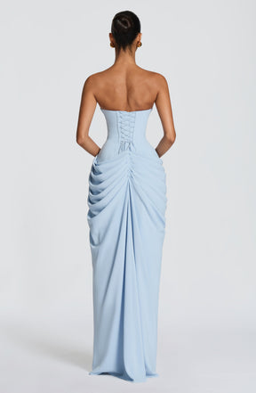 Vestido Longo sem Alças com Fenda Modern Cyra