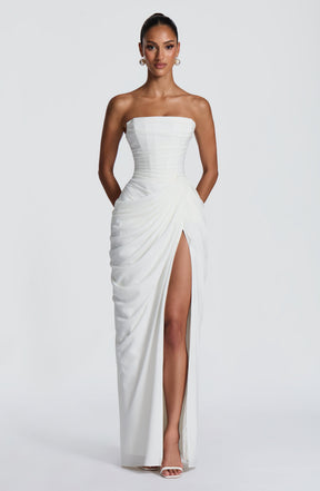 Vestido Longo sem Alças com Fenda Modern Cyra