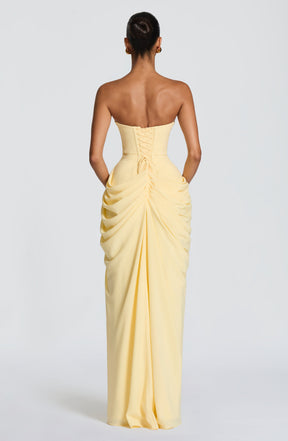 Vestido Longo sem Alças com Fenda Modern Cyra