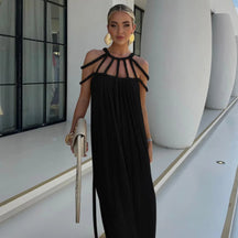 Vestido Longo com Tiras Trançadas Modern Helen