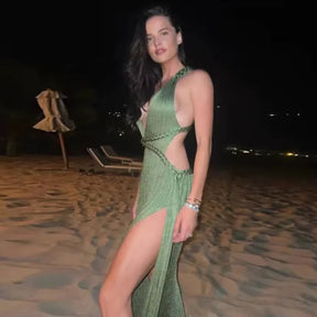 Vestido Longo Fenda Lateral Modern Hayley