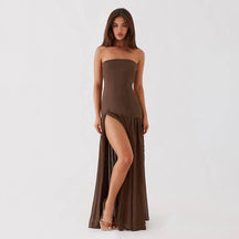 Vestido Longo Tomara que Caia  Com Fenda Modern Eden