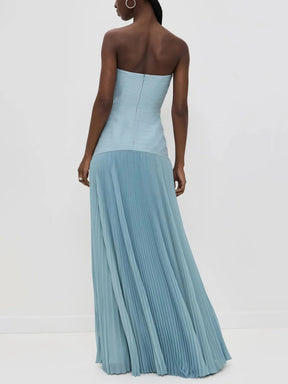 Vestido Longo Saia Plissada Modern Elysie