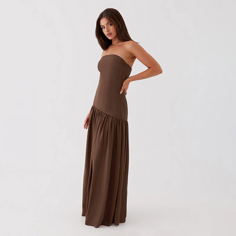 Vestido Longo Tomara que Caia  Com Fenda Modern Eden