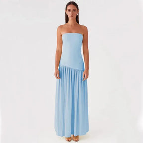 Vestido Longo Tomara que Caia  Com Fenda Modern Eden