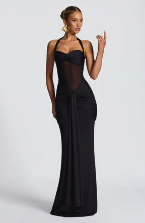 Vestido Longo Com Amarração Frontal Modern Vixen