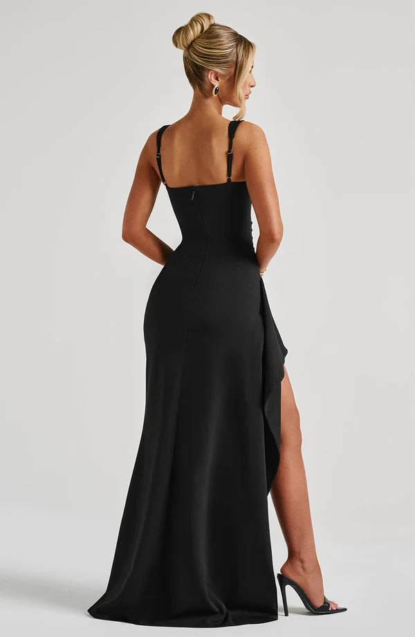 Vestido Longo com Fenda Modern Katana