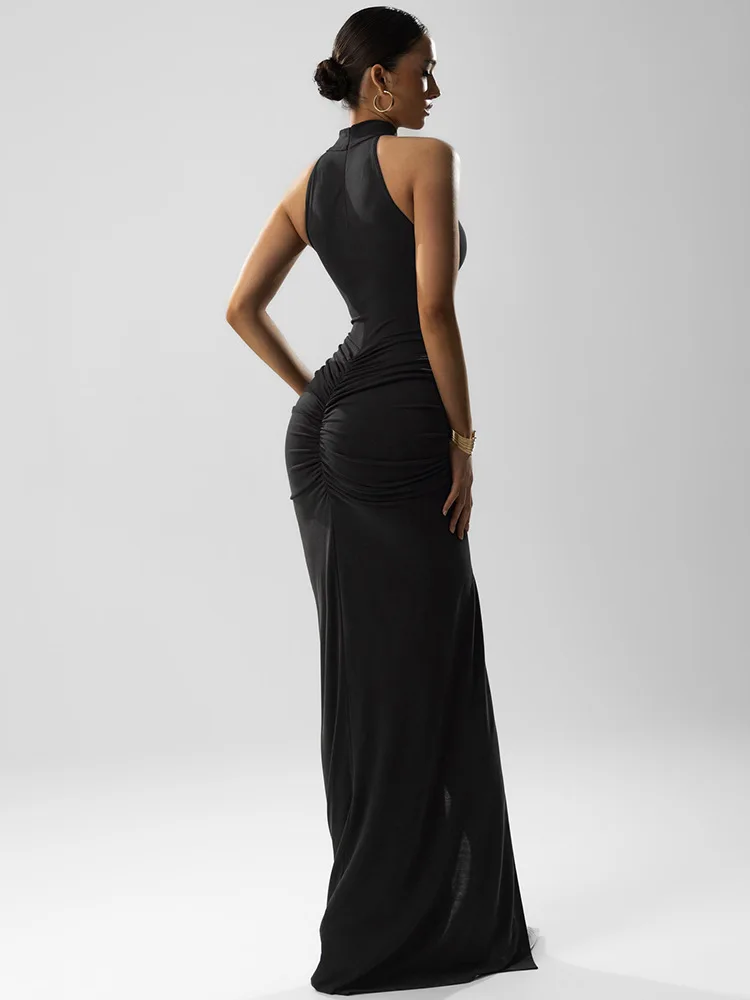 Vestido Longo com Fenda Frontal Modern Madelyn