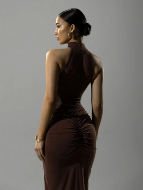 Vestido Longo com Fenda Frontal Modern Madelyn