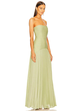 Vestido Longo Saia Plissada Modern Elysie