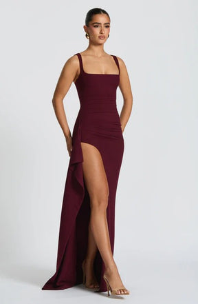 Vestido Longo com Fenda Modern Katana