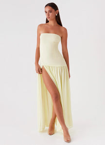 Vestido Longo Tomara que Caia  Com Fenda Modern Eden