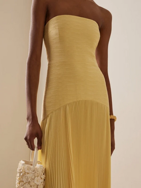 Vestido Longo Saia Plissada Modern Elysie