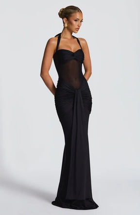 Vestido Longo Com Amarração Frontal Modern Vixen
