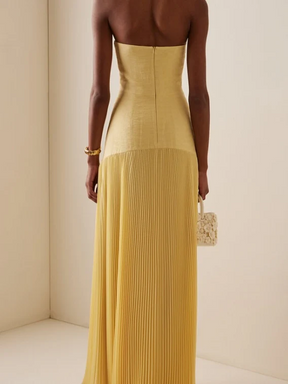 Vestido Longo Saia Plissada Modern Elysie
