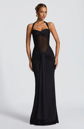 Vestido Longo Com Amarração Frontal Modern Vixen