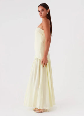 Vestido Longo Tomara que Caia  Com Fenda Modern Eden
