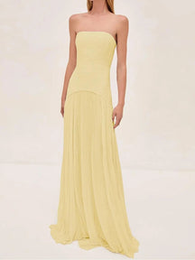 Vestido Longo Saia Plissada Modern Elysie