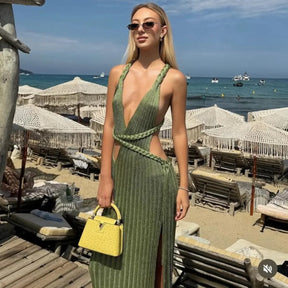 Vestido Longo Fenda Lateral Modern Hayley