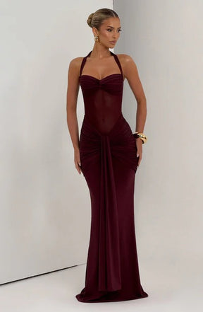 Vestido Longo Com Amarração Frontal Modern Vixen