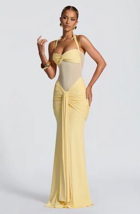 Vestido Longo Com Amarração Frontal Modern Vixen