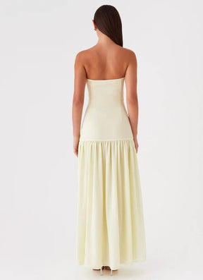 Vestido Longo Tomara que Caia  Com Fenda Modern Eden