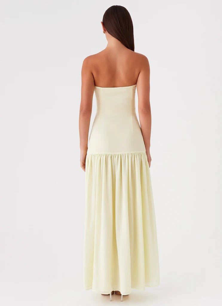 Vestido Longo Tomara que Caia  Com Fenda Modern Eden