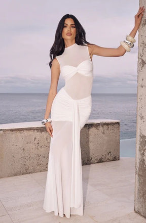 Vestido Longo com Tule Modern Ravih
