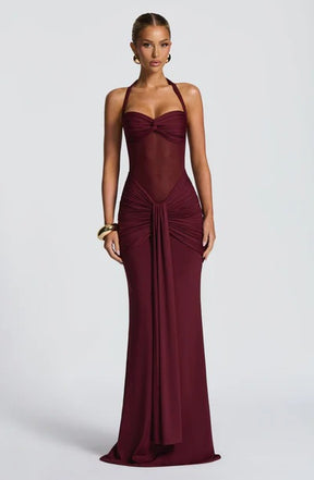 Vestido Longo Com Amarração Frontal Modern Vixen