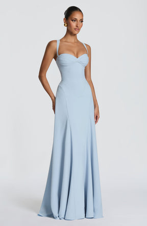Vestido Longo com Alças e Ajustes nas Costas Modern Irie
