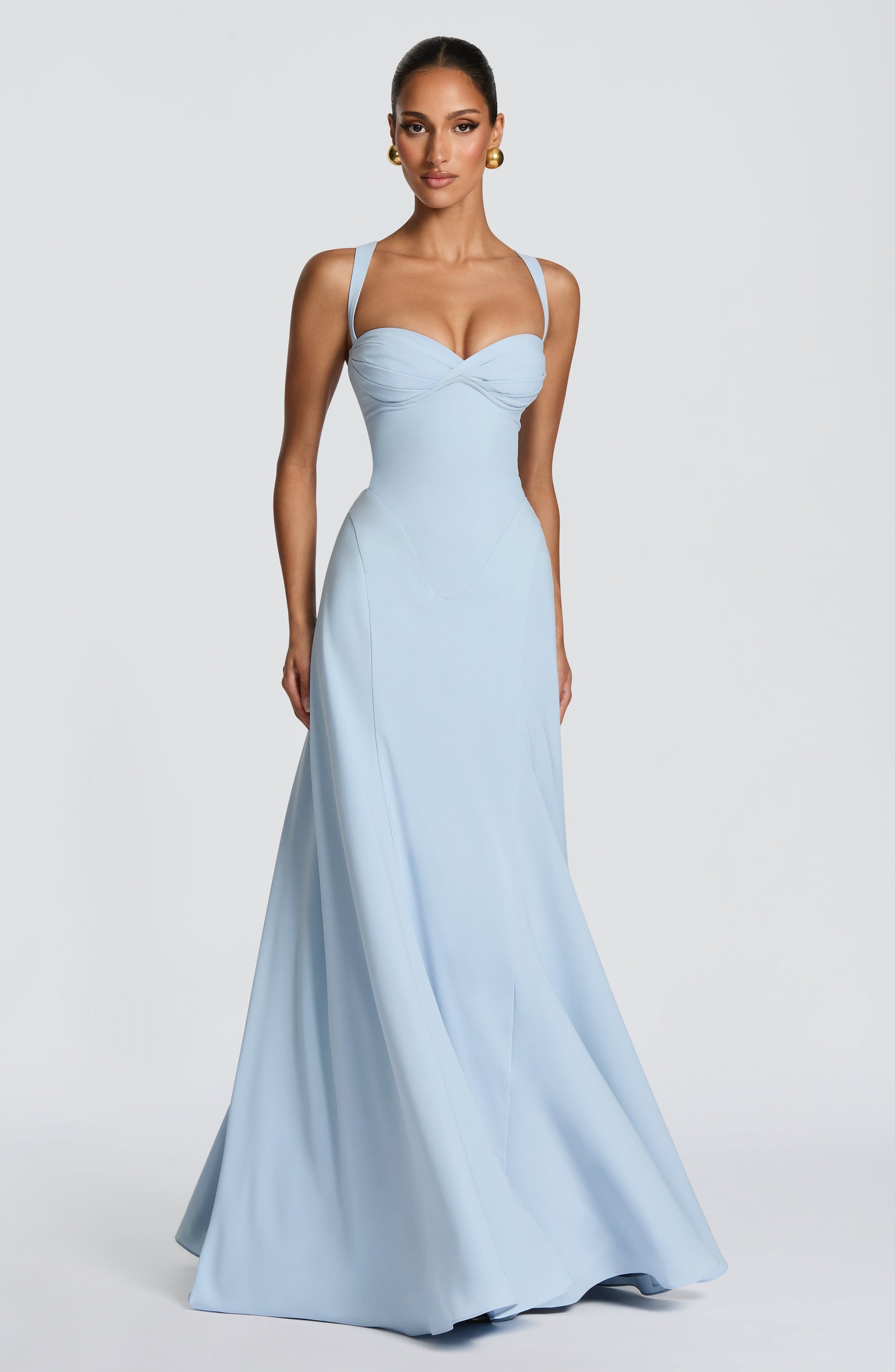 Vestido Longo com Alças e Ajustes nas Costas Modern Irie