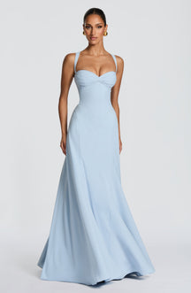 Vestido Longo com Alças e Ajustes nas Costas Modern Irie