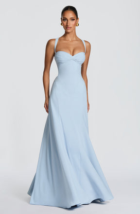 Vestido Longo com Alças e Ajustes nas Costas Modern Irie