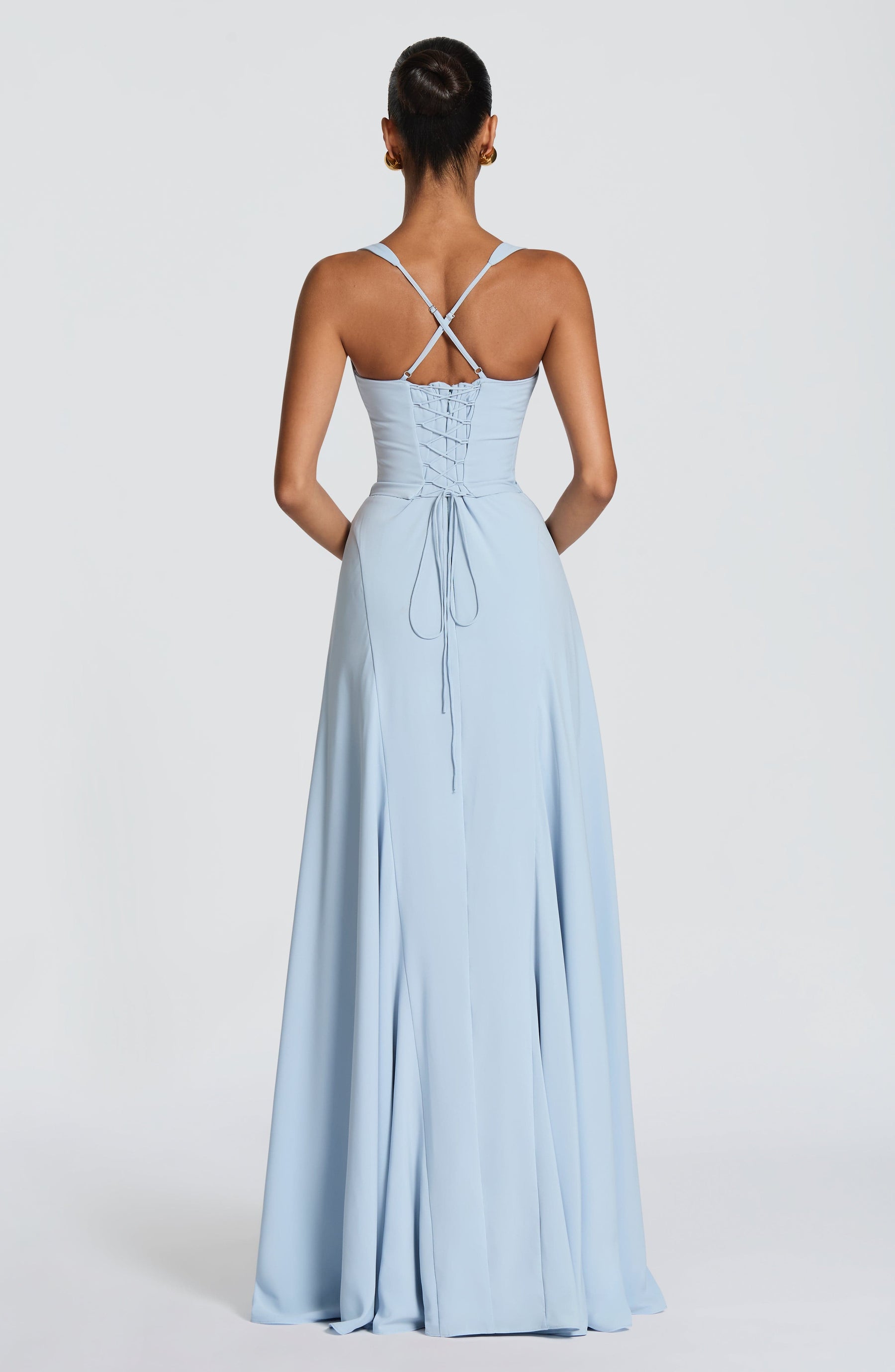 Vestido Longo com Alças e Ajustes nas Costas Modern Irie