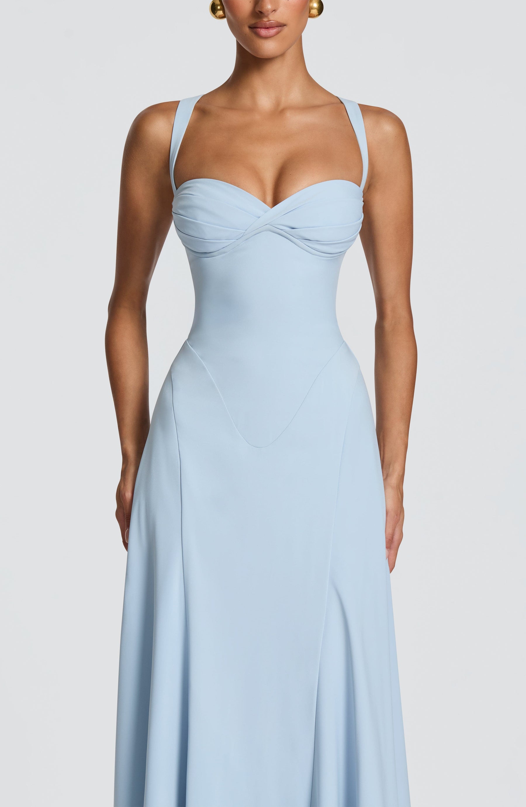 Vestido Longo com Alças e Ajustes nas Costas Modern Irie