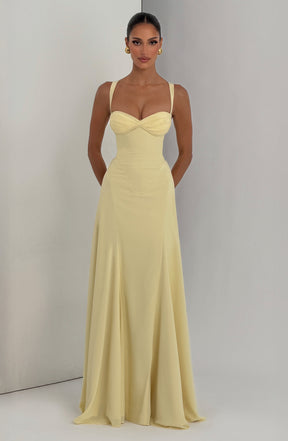 Vestido Longo com Alças e Ajustes nas Costas Modern Irie