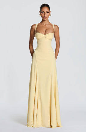 Vestido Longo com Alças e Ajustes nas Costas Modern Irie