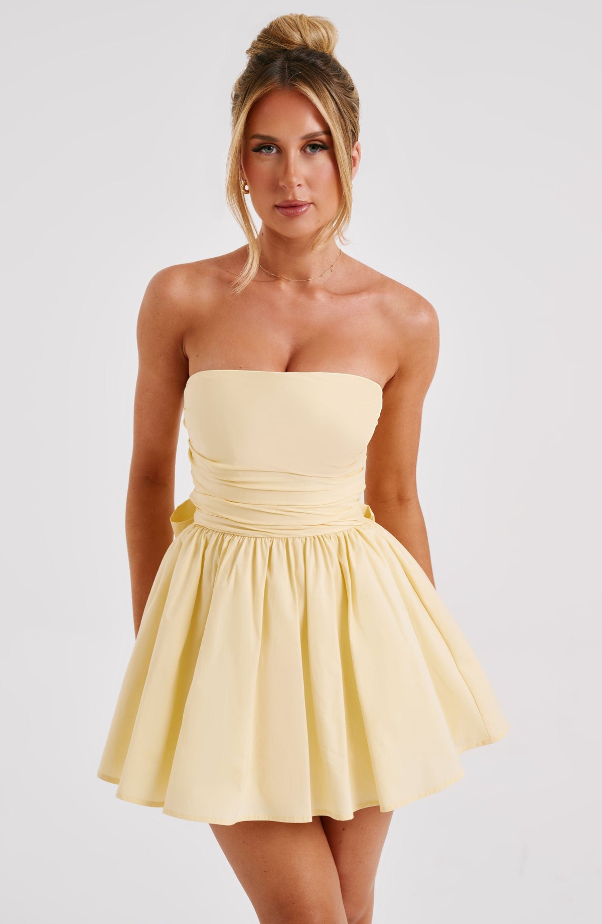 Vestido 15 Anos Debutante Curto Modern Katrina Amarelo