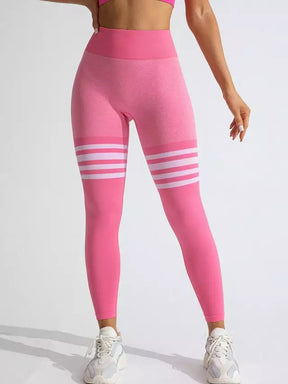 Calça Legging Listrada com Cós em V e Empina Modern Power Buum - FITNESS