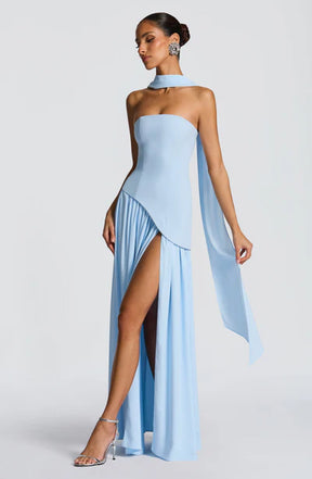 Vestido Longo Sem Alças Elegante Modern Mya