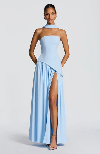 Vestido Longo Sem Alças Elegante Modern Mya