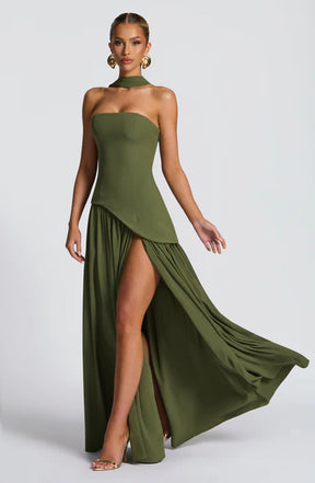 Vestido Longo Sem Alças Elegante Modern Mya