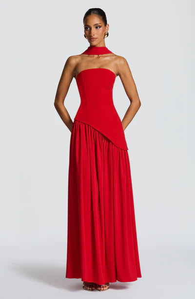 Vestido Longo Sem Alças Elegante Modern Mya