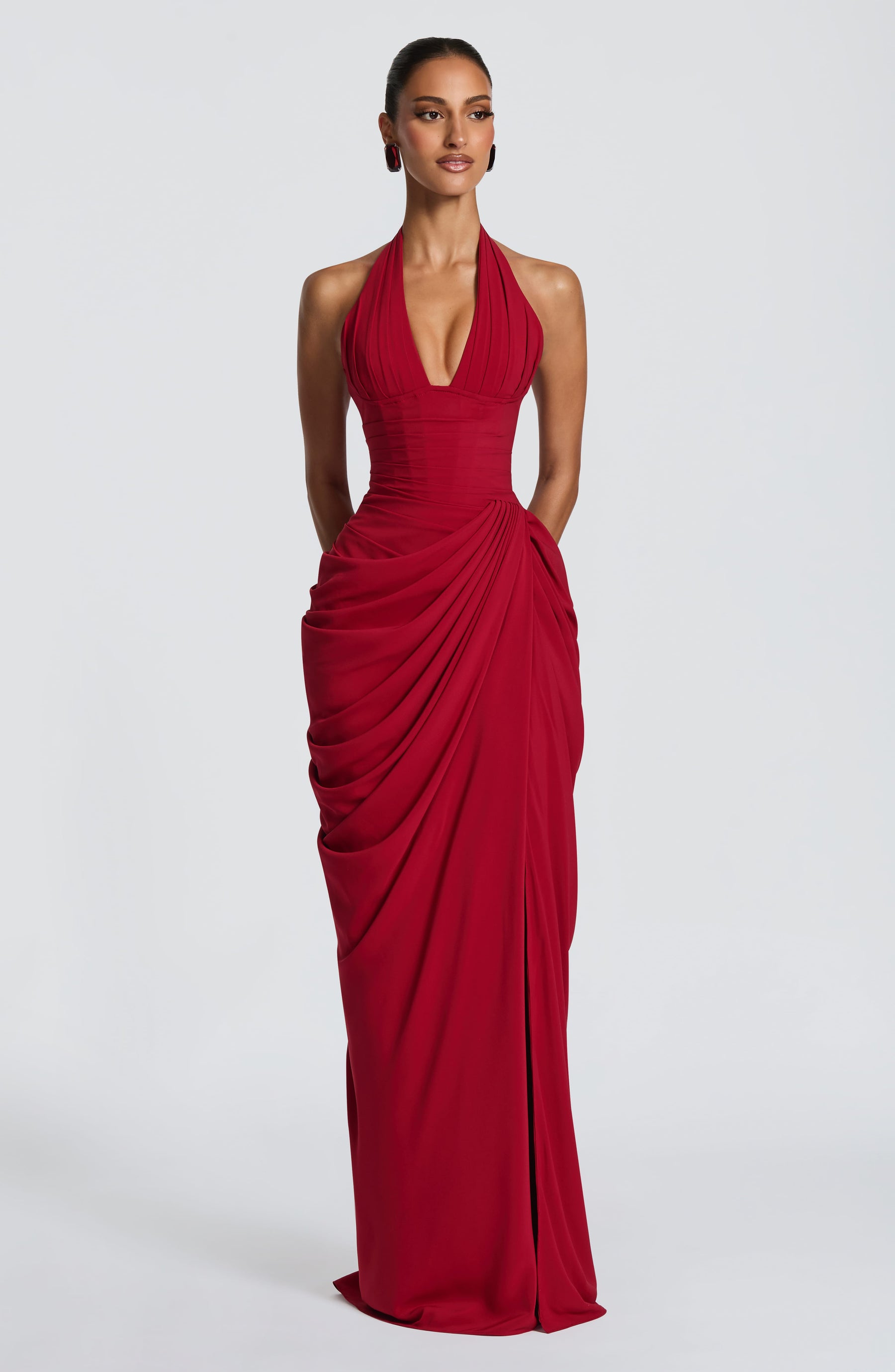 Vestido Longo Corset com Fenda Modern Mireya