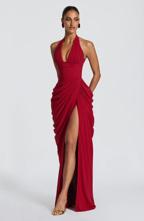 Vestido Longo Corset com Fenda Modern Mireya