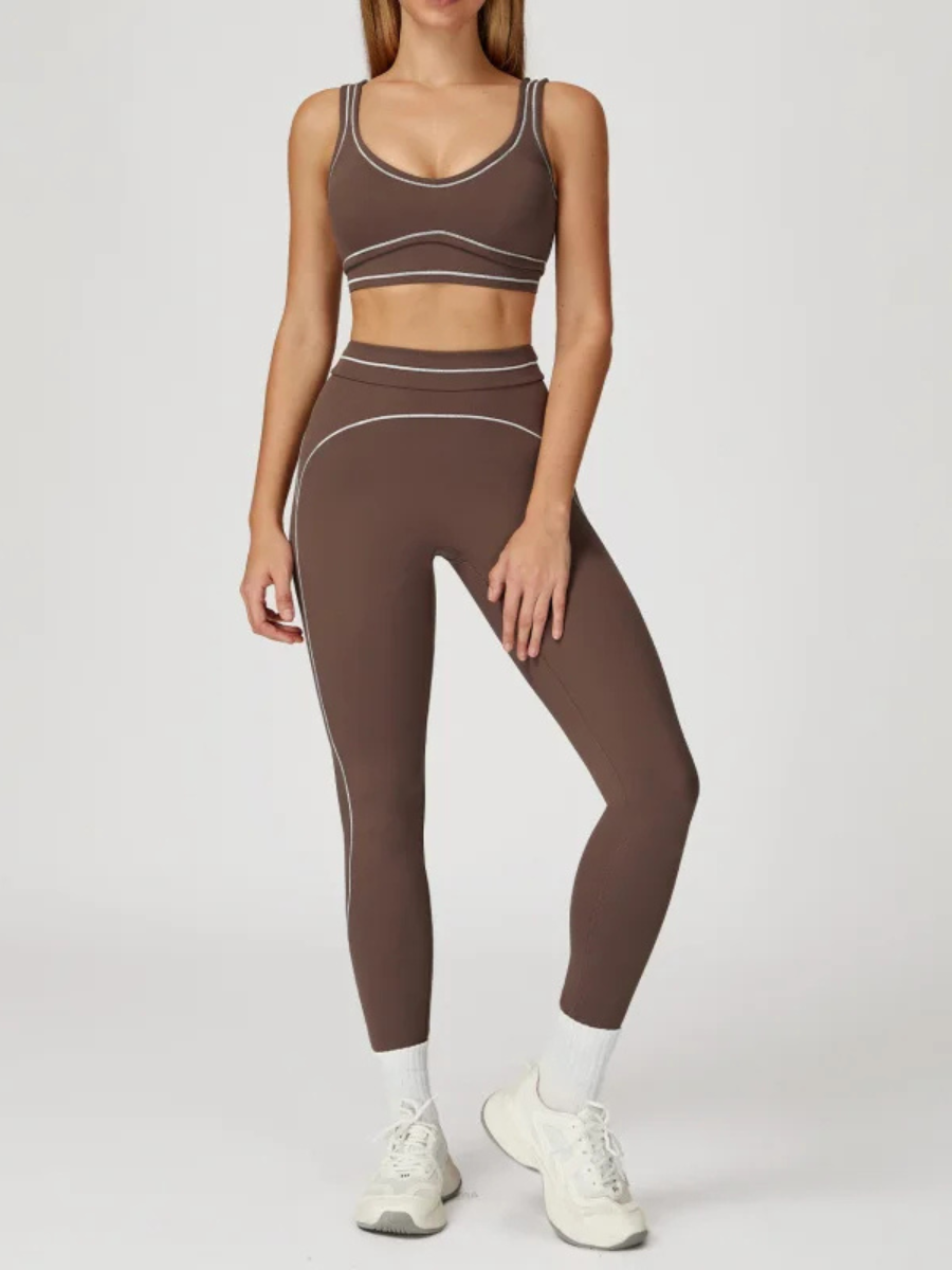 Conjuntp Top Push Up e Calça Legging Modeladora Modern Alô