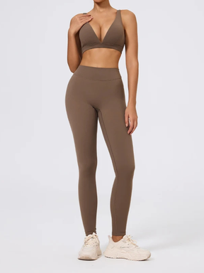 Conjunto Top Push Up Decote e Calça Legging Modeladora Modern Basic
