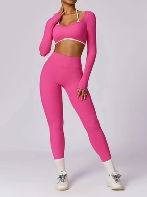 Conjunto Top Manga Longa com Legging Cós V Atrás Modern Shape