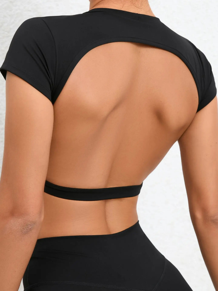 Top Meia Manga Decote nas Costas Modern Curvix