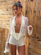 Conjunto Rendado Biquíni Short e Blusa Modern Marella